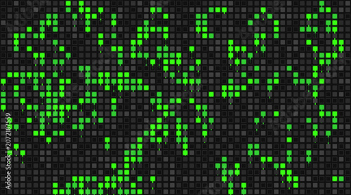 Konstfotografi Sustainable Urban Concept Vector Pattern in Toxic Green Overgrowth