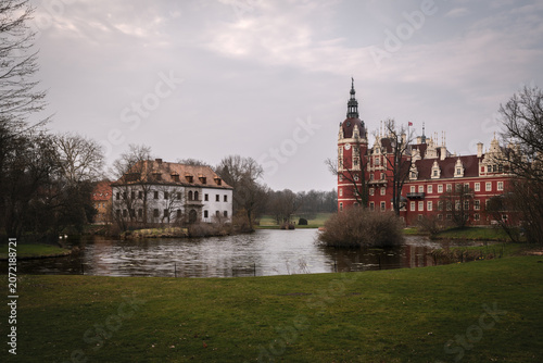the old castle in the evening