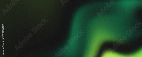 Moody abstract background featuring deep black and green gradients with glowing blurred light effects and grainy texture