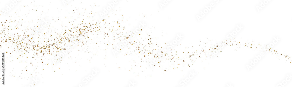 Fototapeta premium Shiny gold confetti burst with glowing particles and abstract luxury style, festive background for wedding cards, branding and celebration visuals.