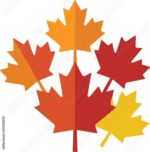 Foto Autumn Maple Leaves Cluster - Canada Symbol