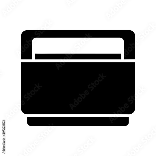 Minimalist Black Smartphone Outline with Blank Screen Vector Illustration