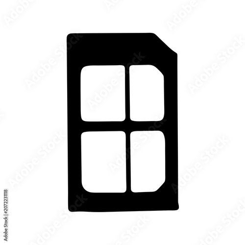 Simple Black Window Frame Outline Illustration Minimalist Vector Design