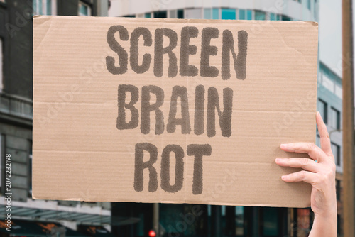 Fotografie "Screen brain rot" Digital consumption degrades mental health
