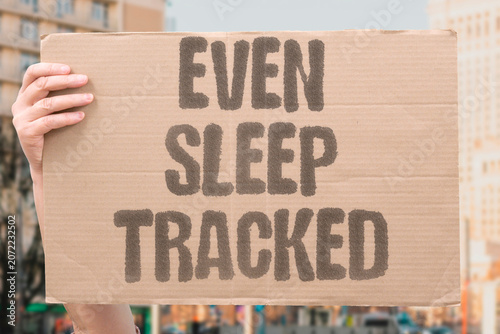Bilde på lerret "Even sleep tracked" Nighttime rest is digitally monitored