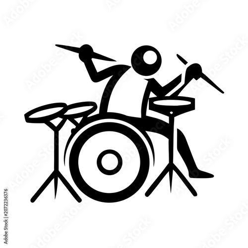 ride cymbal percussion instrument icon silhouette illustration for drum kit music performance and rhythm design