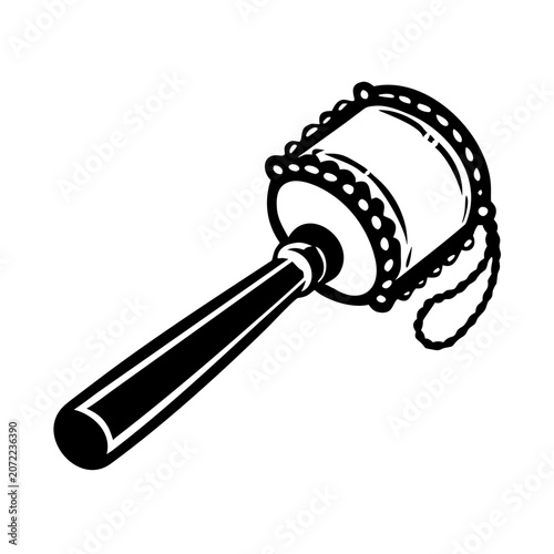 cabasa percussion instrument icon silhouette illustration for latin music rhythm and cultural design