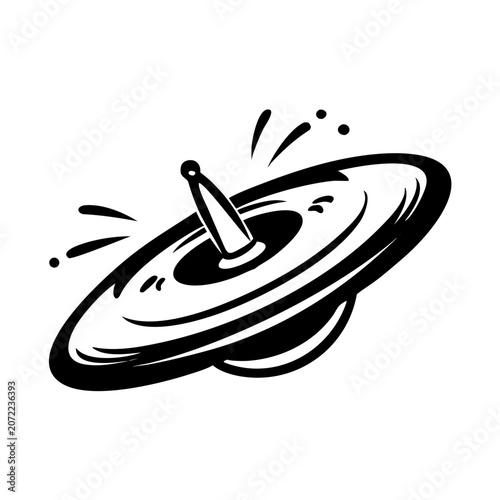 splash cymbal percussion instrument icon silhouette illustration for drum kit music performance and rhythm design