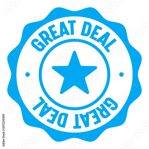 Obraz na płótnie great deal seal badge. great deal label sticker. Vector sign