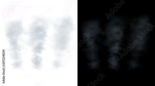 Obraz na płótnie Atmospheric smoke texture on black and white backgrounds, ethereal mist overlays