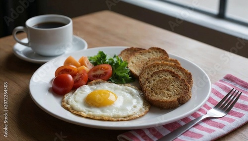 Sunny accent: fried eggs as the center of the composition