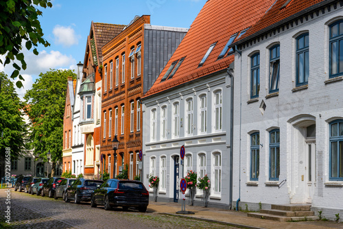 Historisches Friedrichstadt in Nordfriesland (Deutschland) Stadtszene 