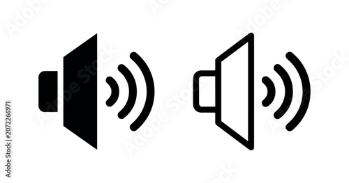 Tableau sur toile Volume Speaker Icon Set