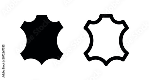 Bild auf Leinwand Genuine leather material symbol, natural product label, quality leather icon for fashion and goods