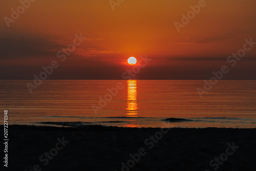 sunset over the sea