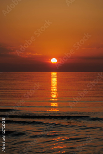 sunset over the sea