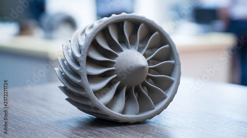 Crafting precision with a detailed turbine wheel in metal