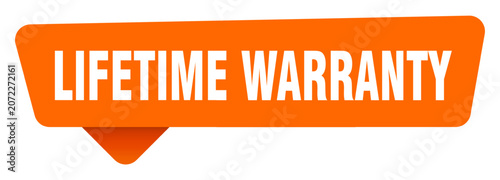 Fotografie lifetime warranty sticker