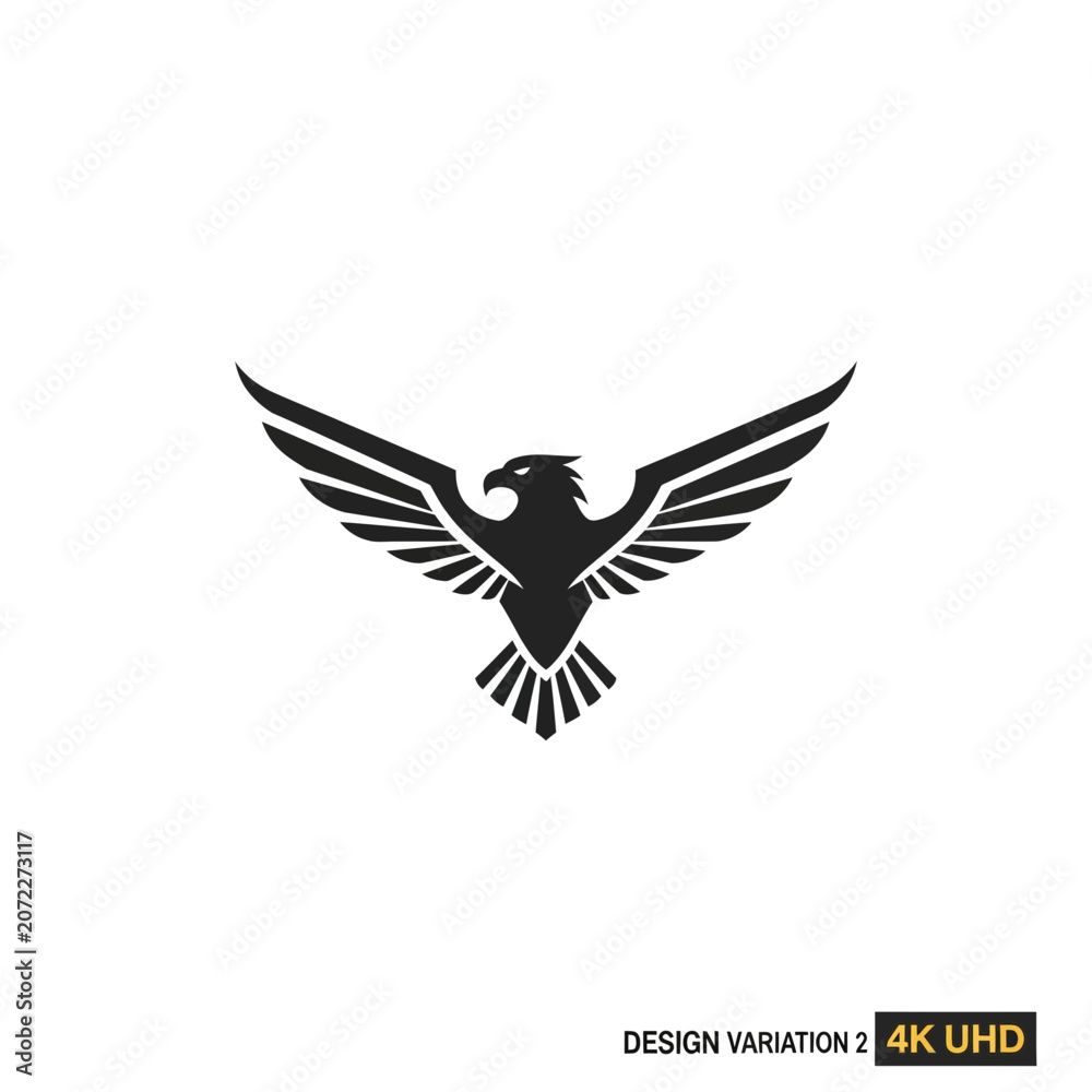 Fototapeta premium Minimalist Eagle Silhouette Logo Icon