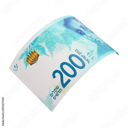3D Asset - 200 Israeli New Shekel Banknote with Isolated Background