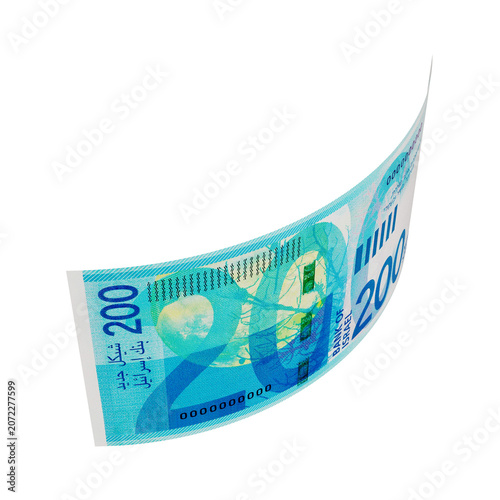 3D Asset - 200 Israeli New Shekel Banknote with Isolated Background