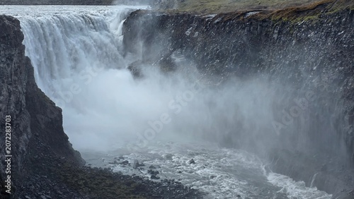 Dettifoss Waterfall and Jökulsárgljúfur Canyon Landscape in Iceland