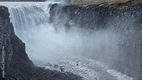 Dettifoss Waterfall and Jökulsárgljúfur Canyon Landscape in Iceland