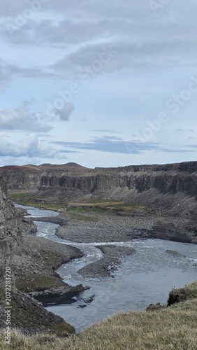 Dettifoss Waterfall and Jökulsárgljúfur Canyon Landscape in Iceland