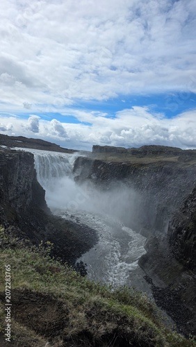 Dettifoss Waterfall and Jökulsárgljúfur Canyon Landscape in Iceland