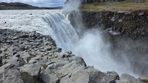 Dettifoss Waterfall and Jökulsárgljúfur Canyon Landscape in Iceland