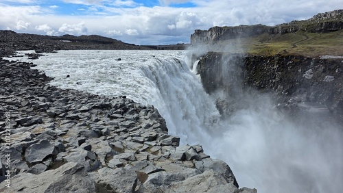 Dettifoss Waterfall and Jökulsárgljúfur Canyon Landscape in Iceland