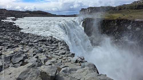 Dettifoss Waterfall and Jökulsárgljúfur Canyon Landscape in Iceland