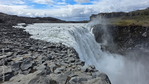 Dettifoss Waterfall and Jökulsárgljúfur Canyon Landscape in Iceland