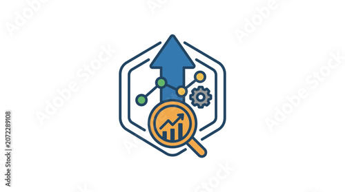 Business Data Analysis and Financial Growth Optimization Icon