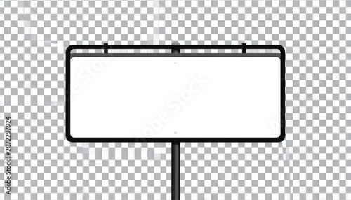 Blank Billboard Sign Board Template.