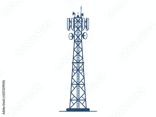 Cellular Tower Antenna, Communication Network Infrastructure, Mobile Signal Tower