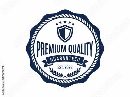 Premium Quality Guaranteed Badge - Shield, Stars, Laurel Wreath, Est. 2023