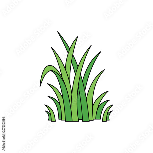 Grass leaves vector icon. Lawn care symbol.