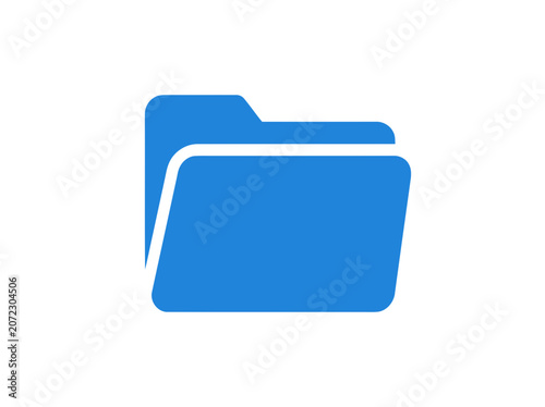 Blue Folder Icon - Digital Organization and Data Storage Symbol