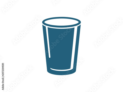 Simple blue glass illustration on white background