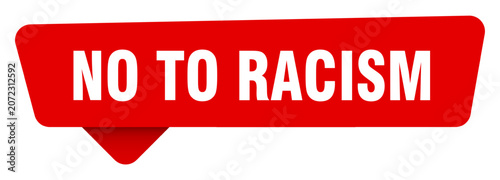 Quadro su tela no to racism red sticker isolated on transpatent background