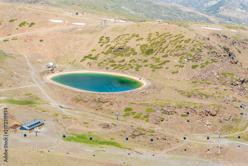 Lagunas en Sierra Nevada en verano, Granada España