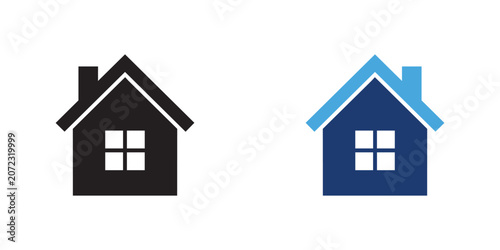 Minimalist House and Home Icon Set for Real Estate Design