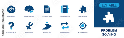 Photos Problem solving icon set