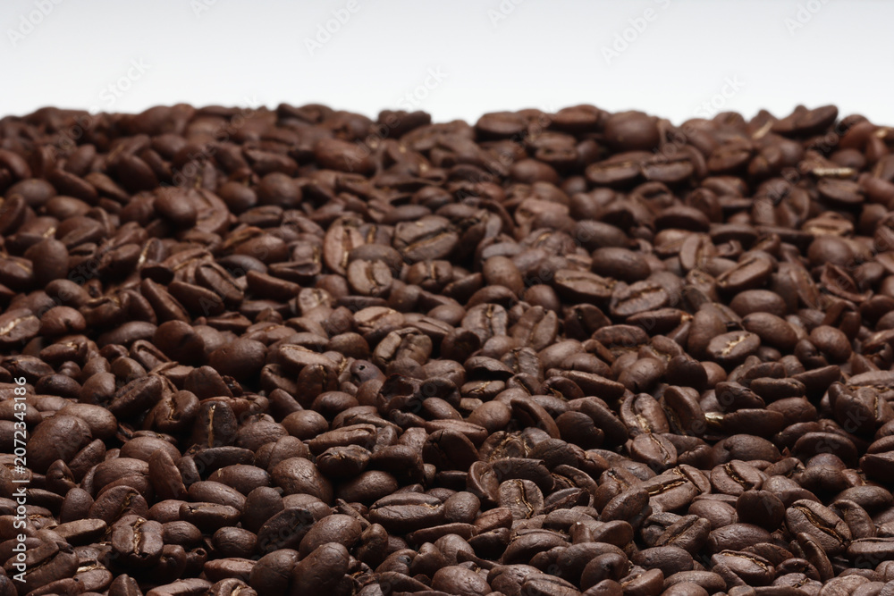Fototapeta premium Coffee Espresso Beans assorted on white