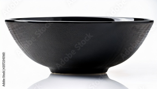 Black Bowl Isolated On White Background