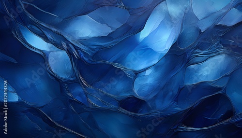 Dark Blue Abstract Ice Texture Background