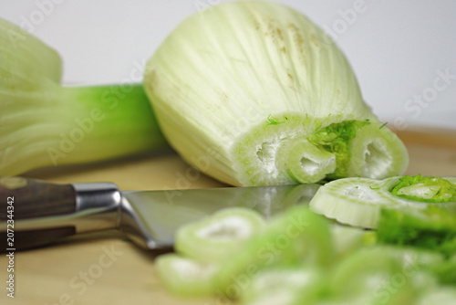 Fresh Fennel , Anise vegetable on white background