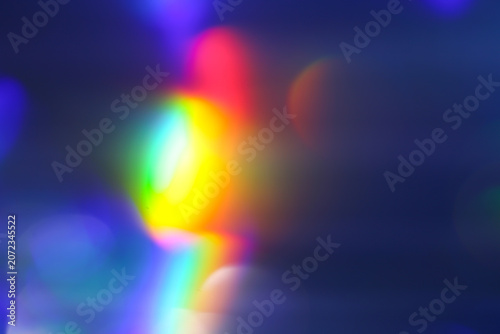 Foto Abstract Rainbow Light Leak Effect for technology design,creative branding,digital art,presentations,posters, music visuals, and contemporary backgrounds