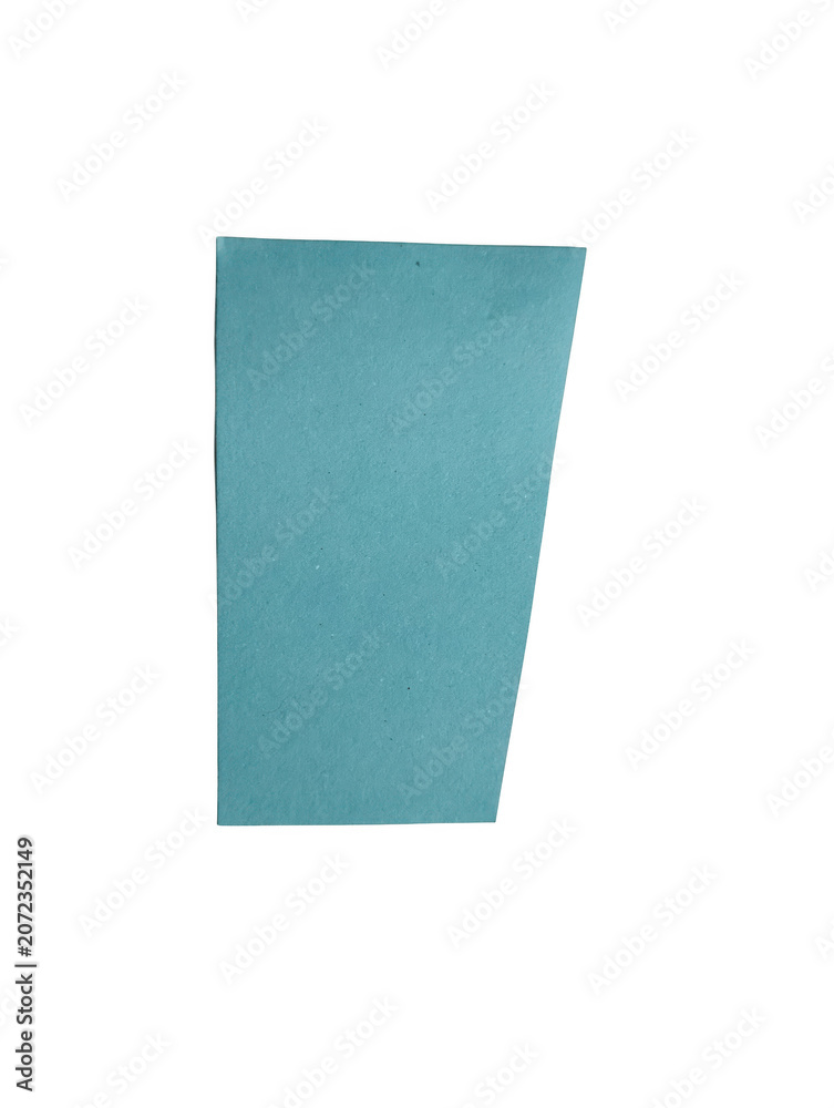 Fototapeta premium A single piece of blue textured foam block for craft projects and construction model making activities isolated on transparent background